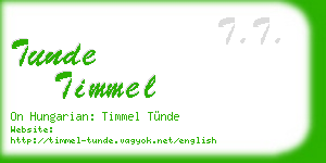 tunde timmel business card